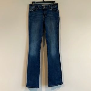 Mid rise boot cut jeans